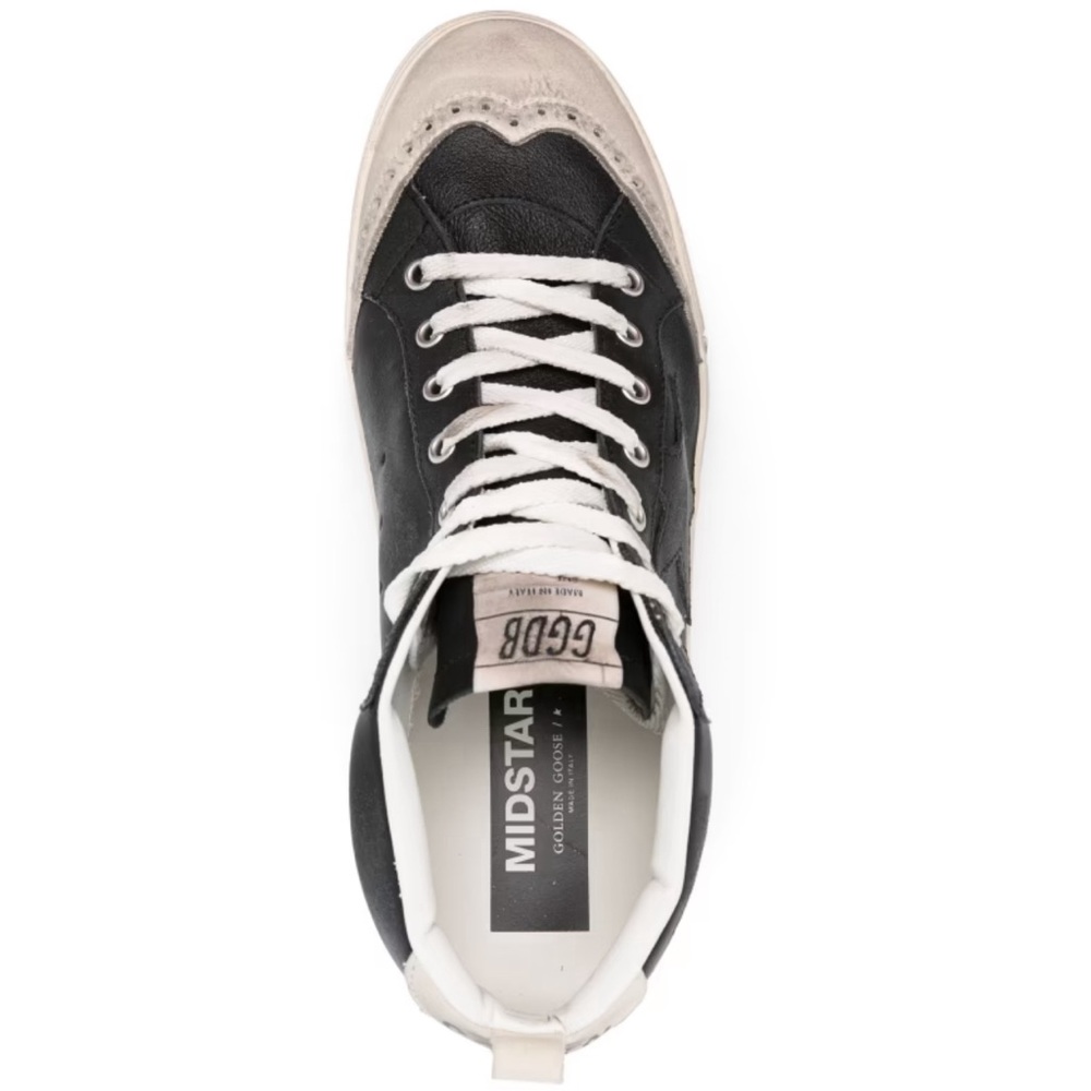 Golden Goose Mid Star Sneakers Men Black, White Nubuk NIB Auth - Picture 3 of 5